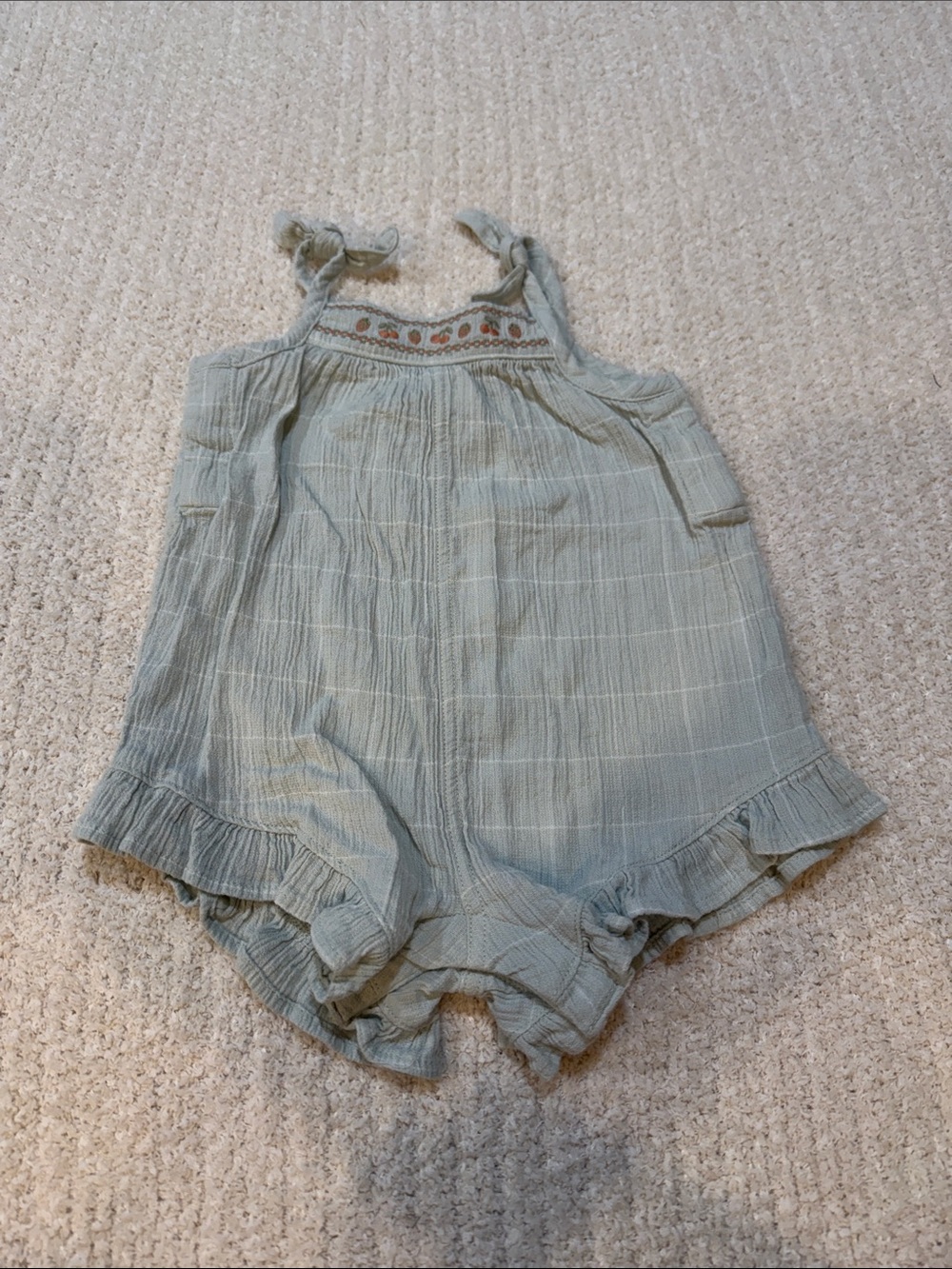 Little Co. By Lauren Conrad Light Sage Crinkle Infant Romper